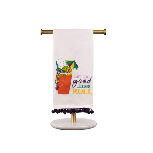 Royal Standard - Towel - Mardi Gras Bloody Mary with PomPoms - Findlay Rowe Designs