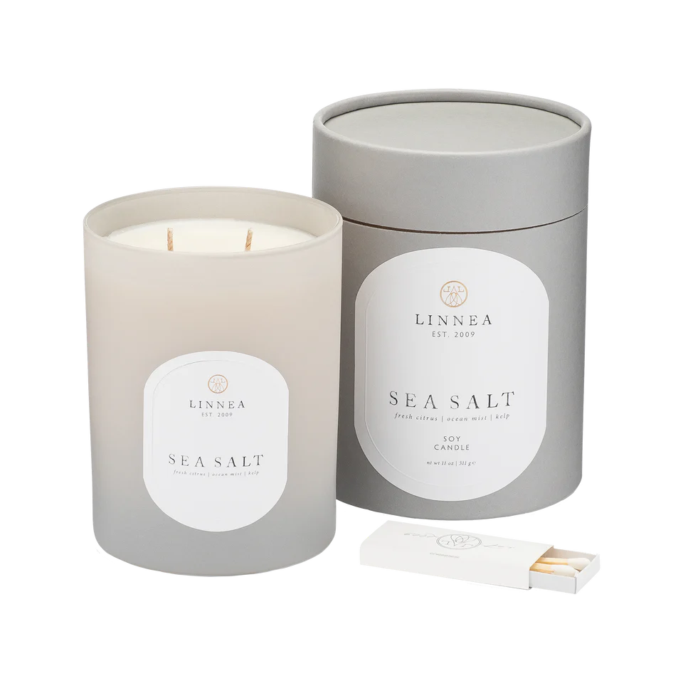 Linnea - 2-Wick Candle - Sea Salt - Findlay Rowe Designs