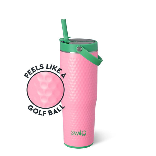 Swig - To-Go Tumbler 30oz - Golf Ball - Pink - Findlay Rowe Designs
