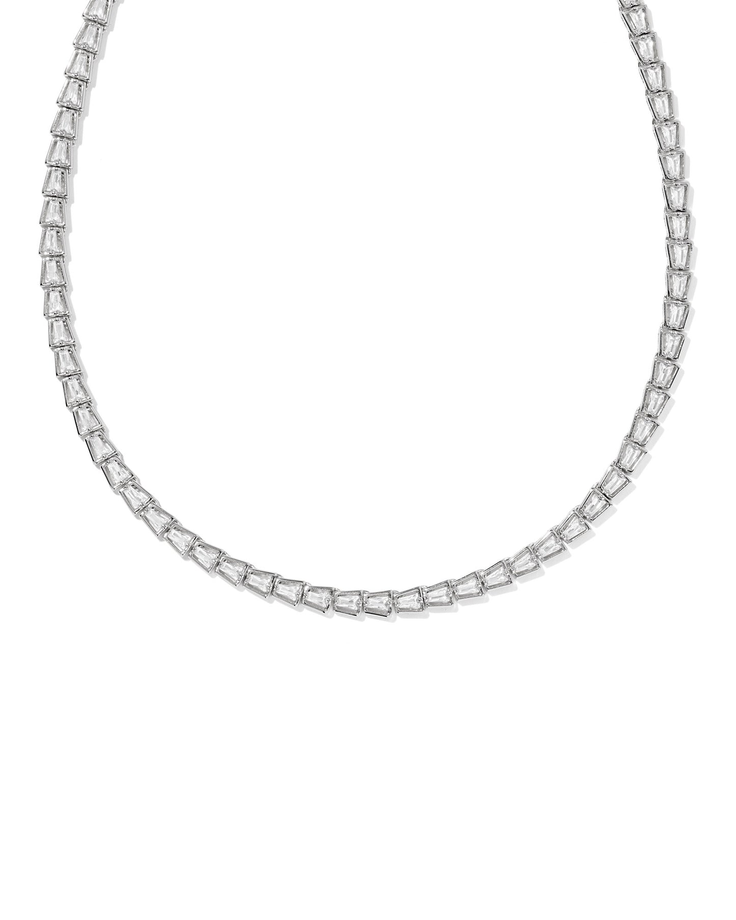 Kendra Scott - Necklace - Bella Tennis Necklace Silver White Cz