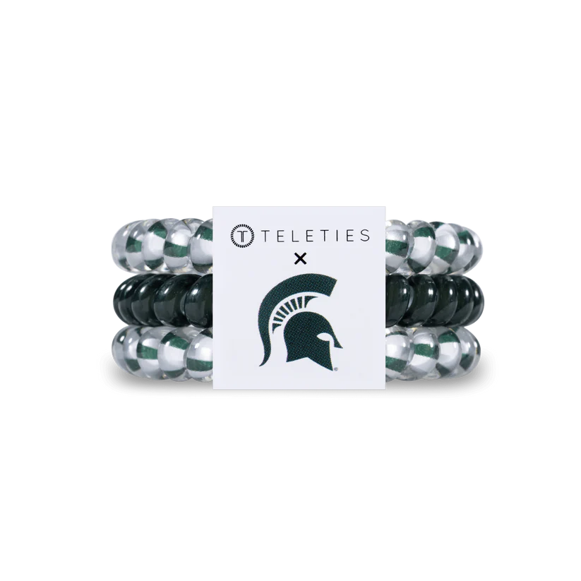 Teleties - Small Hair Ties - Michigan State - Findlay Rowe Designs