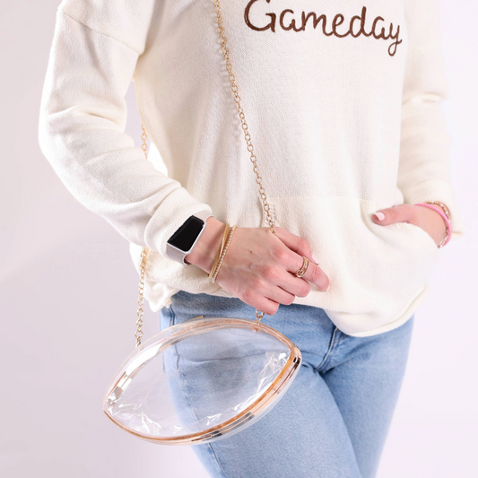 Stadium Bag - Clear Football-Shaped
