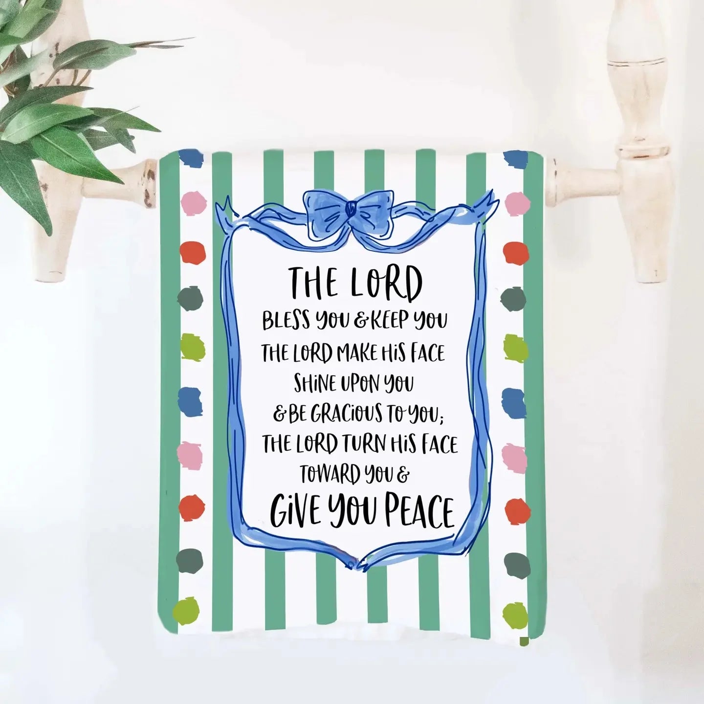 Happy by Rachel - Tea Towel - Bless You Bow - Findlay Rowe Designs