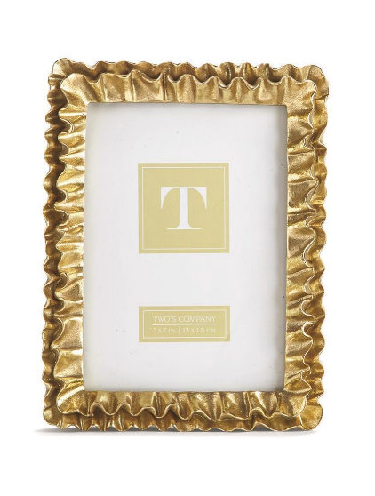4x6 or 5x7 Frame - Gold Ruffles - Findlay Rowe Designs