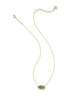 Kendra Scott - Necklace - Elisa Gold Pendant - Bronze Veined Green Malachite - Findlay Rowe Designs