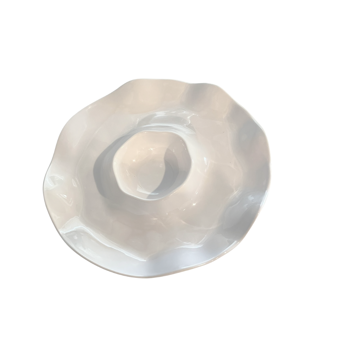 Clearance - Q Squared - Ruffle Chip & Dip Platter - 16in - Findlay Rowe Designs