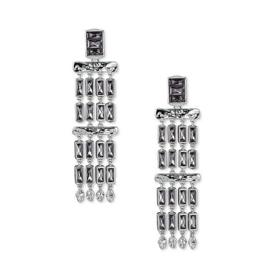 Clearance - Kendra Scott - Earring - Jack Rhodium Plated Brass and Grey Crystal - Findlay Rowe Designs