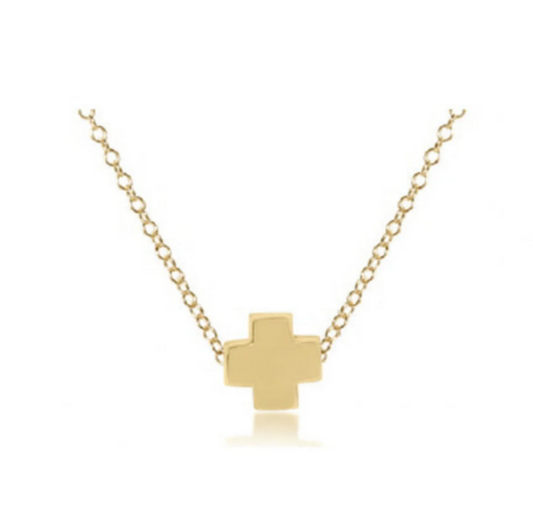 Enewton - egirl 14" Necklace Gold - Signature Cross Gold - Findlay Rowe Designs