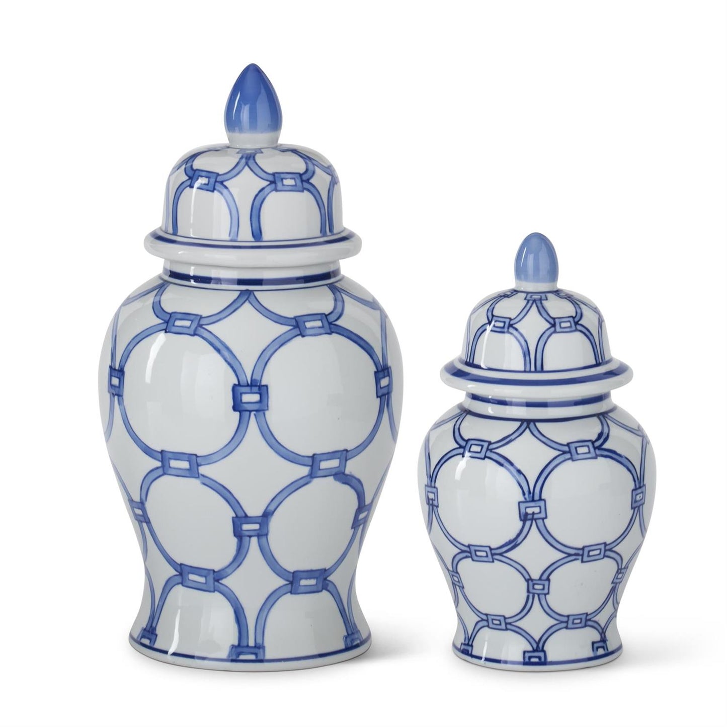 Ceramic Ginger Jars - Blue & White - Findlay Rowe Designs