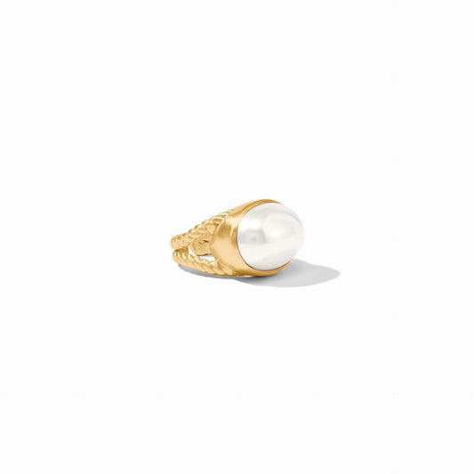 Julie Vos - Size 7 Nassau Statement Ring in Pearl - Findlay Rowe Designs