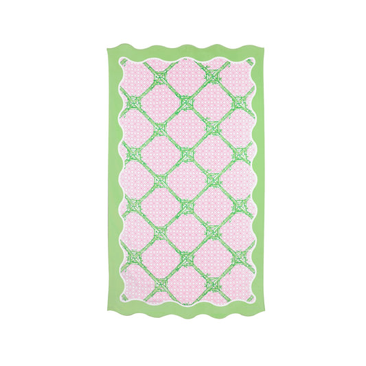Lilly Pulitzer - Scalloped Beach Towel - Butterfly Trellis - Findlay Rowe Designs