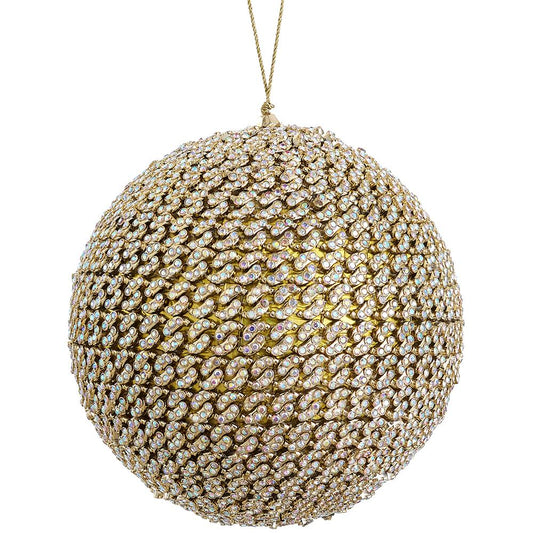 Ornament - 6in Diamond Ball - Gold