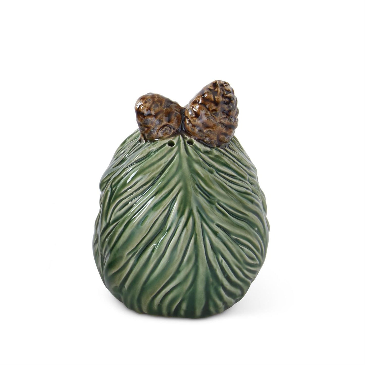 Salt & Pepper Shaker Set - 3.5" Green Ceramic Pinecone - Findlay Rowe Designs