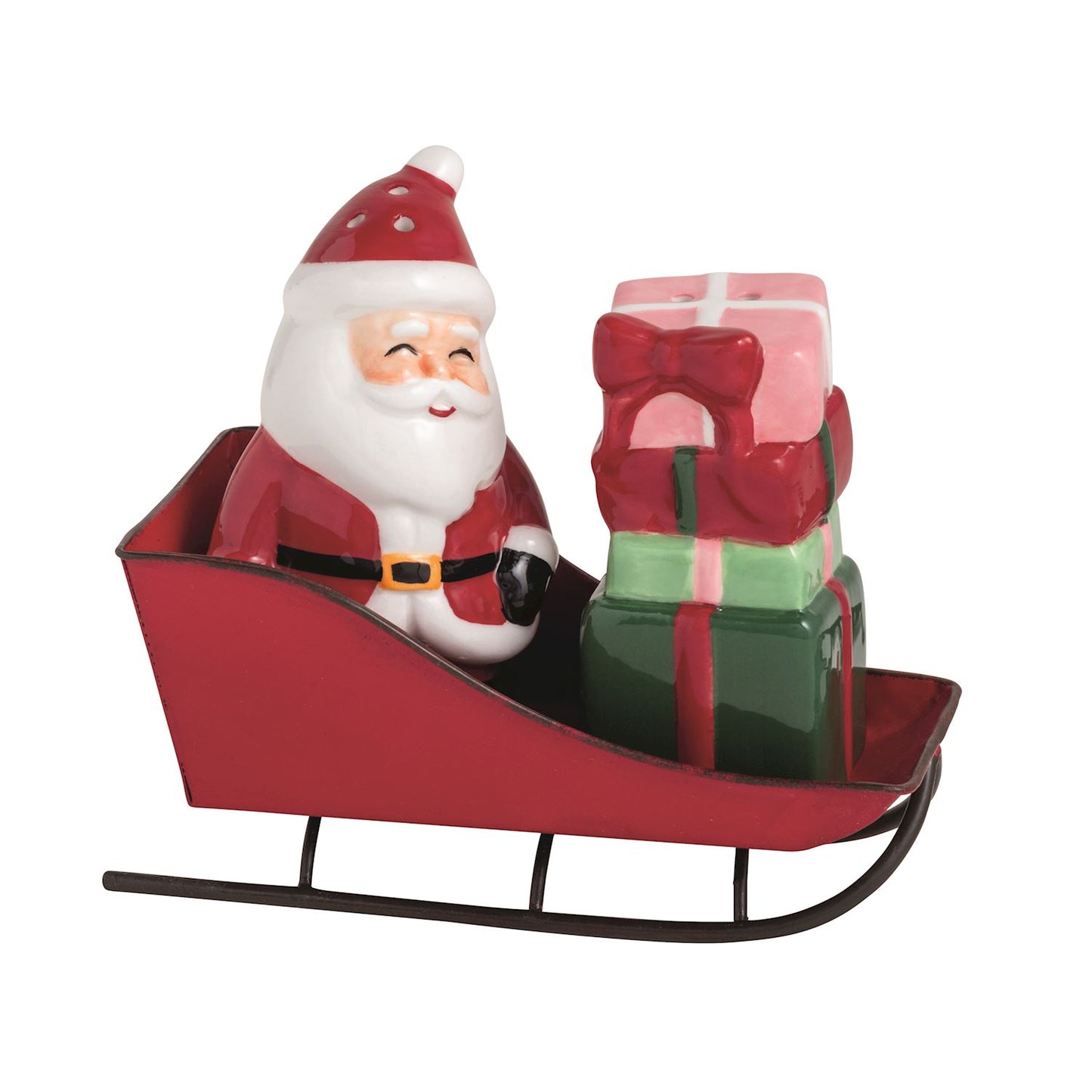 Mudpie - Salt & Pepper Set - Santa and Presents - 3pc set - Findlay Rowe Designs