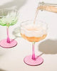 Lilly Pulitzer - Coupe Glass - Jade Lime Pink Muse Ombre - Set 2 - Findlay Rowe Designs