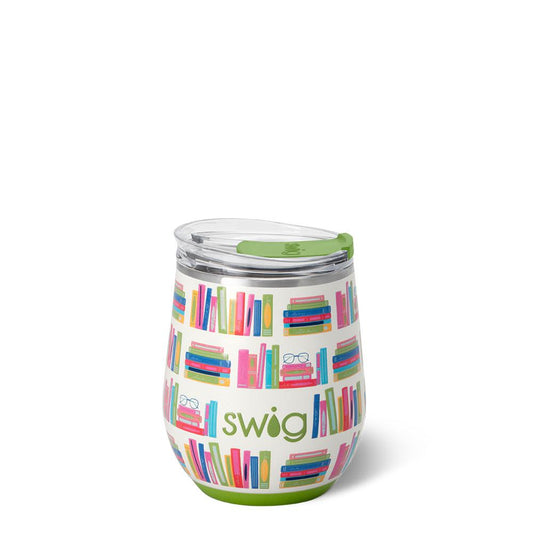 Swig - Stemless Wine Cup 12oz - Book Club - Findlay Rowe Designs