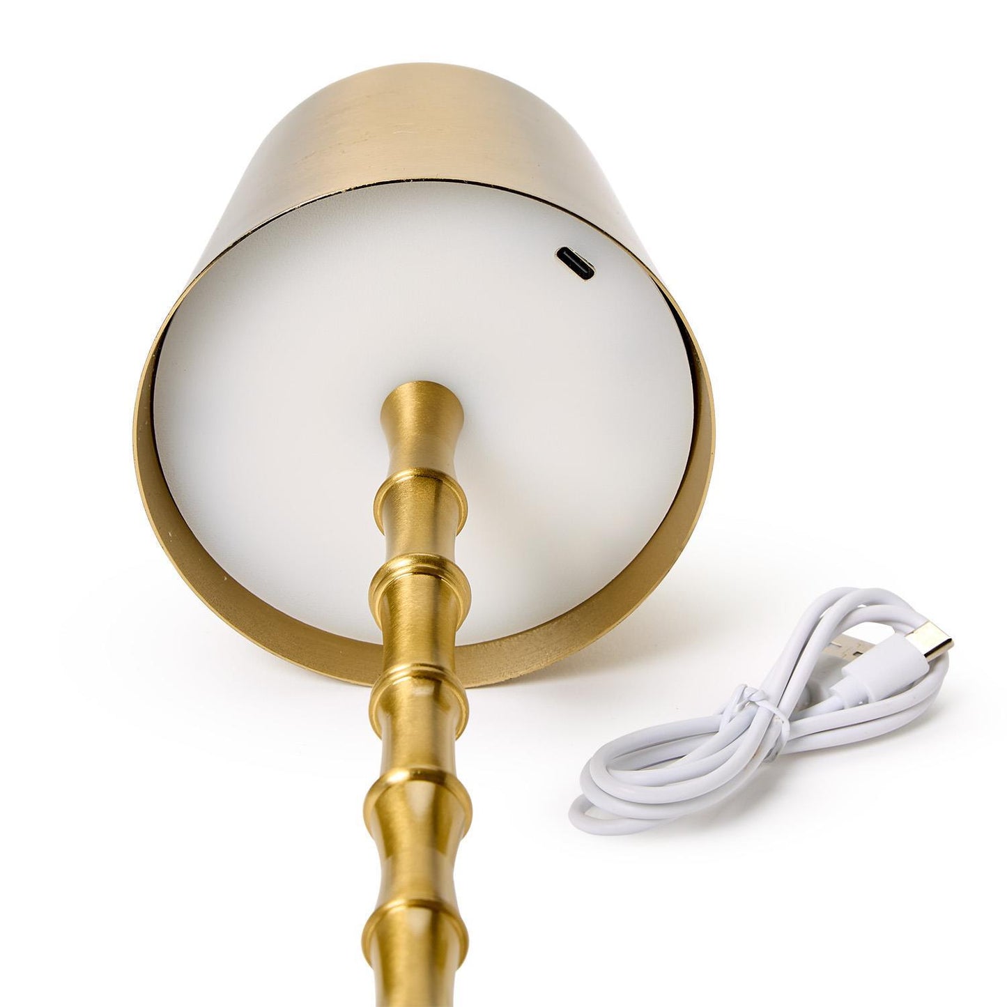Table Lamp - LED Cordless Bamboo - Gold - Findlay Rowe Designs
