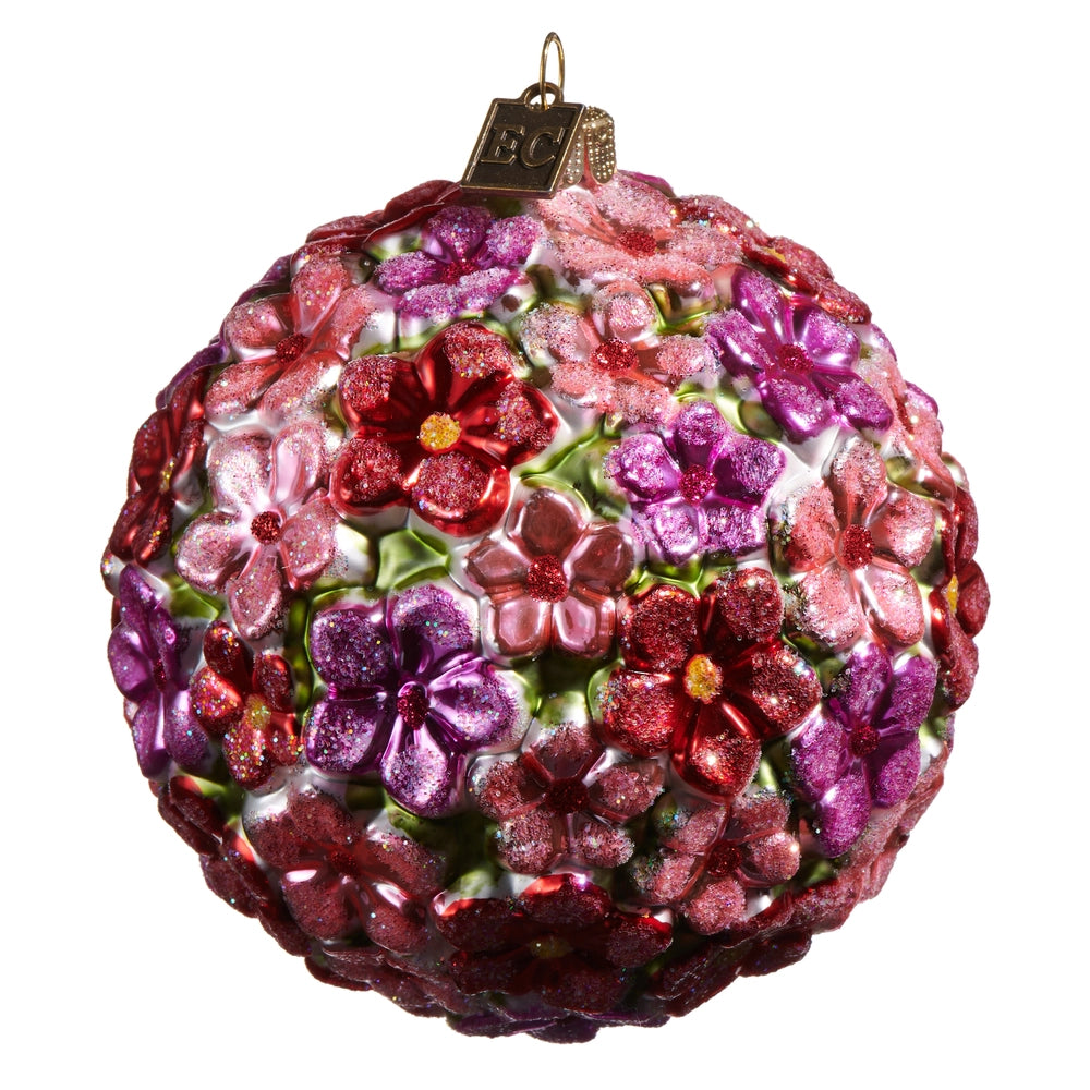 Ornament - 4" Colorful Blossom Ball