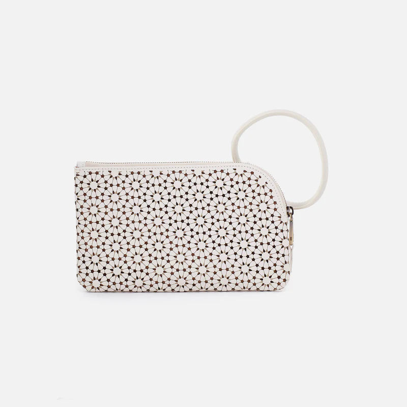 Hobo - Sable Wristlet - Perforated Leather - Ecru Daisy - Findlay Rowe Designs