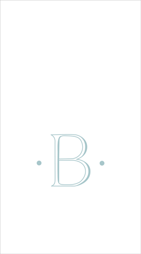 Caspari - Guest Towel Napkins - Single Initial - Antique Robin's Egg - Findlay Rowe Designs