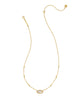 Kendra Scott - Necklace - Elisa Lattice Frame Gold Short Pendant - Gold Ivory Mother of Pearl - Findlay Rowe Designs