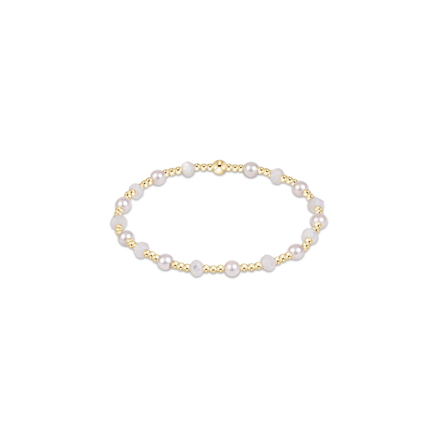 Enewton - Sincerity Gemstone & Pearl 4mm Bracelet - Mother Of Pearl