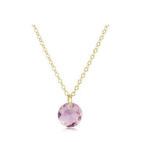 Enewton - 16in Necklace Gold - Reflection Small Charm - February - Findlay Rowe Designs