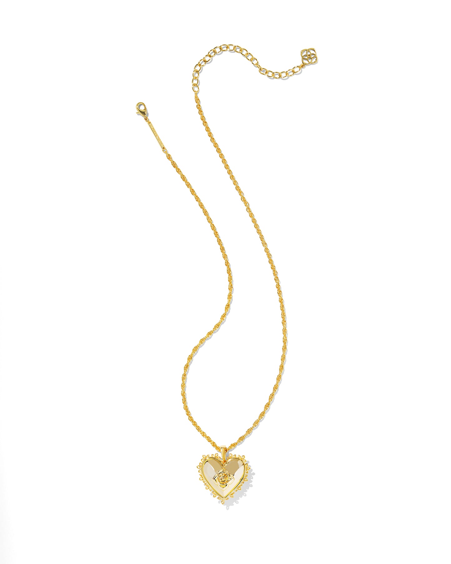 Kendra Scott - Necklace - Mallory Rose Locket Short Pendant - Gold