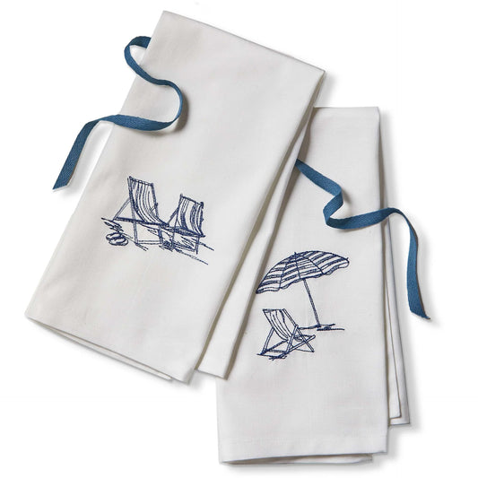 Towel - Beach Chairs Guest - Set Of 2 - Findlay Rowe Designs