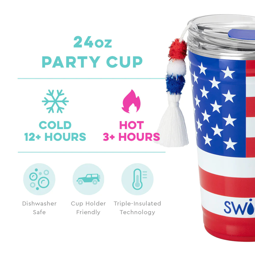 SWIG - ALL AMERICAN PARTY CUP 24OZ - Findlay Rowe Designs