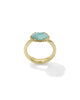 Kendra Scott - Ring - Daphne Frame Band Gold Teal Amazonite - Size 7 - Findlay Rowe Designs