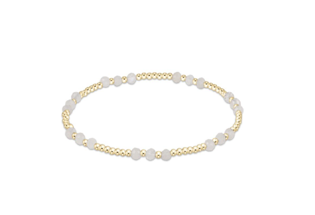 Enewton - Gemstone Gold Joy Pattern 3MM Bead Bracelet - Moonstone - Findlay Rowe Designs