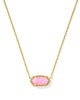 Kendra Scott - Necklace - Elisa Gold Short Pendant Necklace - Carnation Kyocera Opal - Findlay Rowe Designs