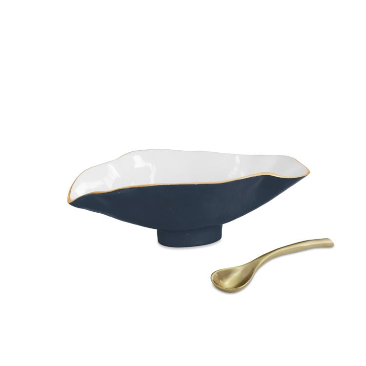 Beatriz Ball - Encanto Claire Small Oval Bowl with Spoon - Midnight - Findlay Rowe Designs