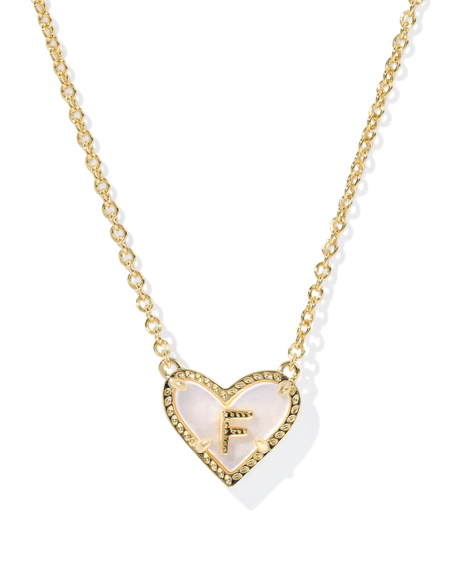 Kendra Scott - Necklace - Ari Heart Letter - Gold Short Pendant