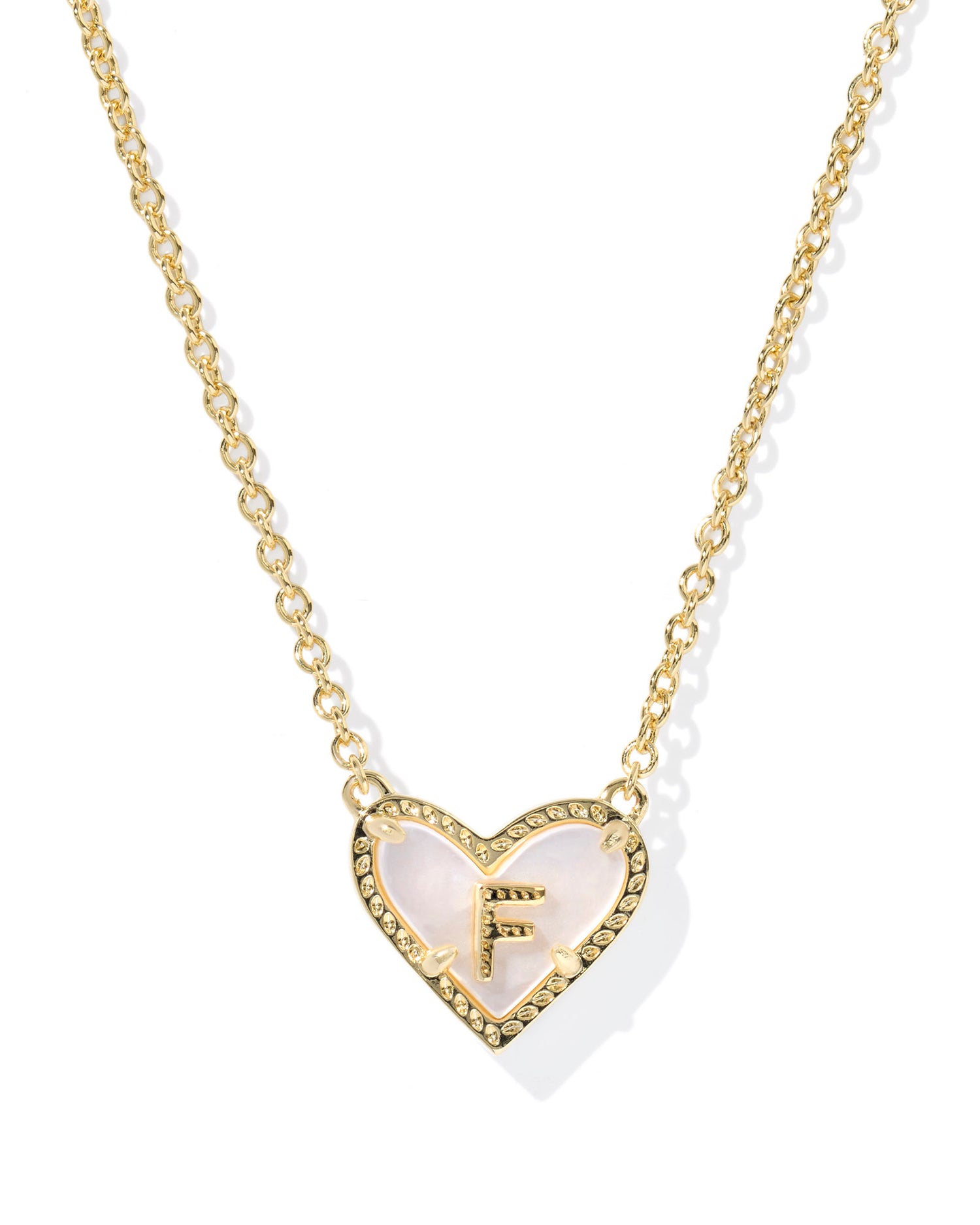 Kendra Scott - Necklace - Ari Heart Letter - Gold Short Pendant - Findlay Rowe Designs