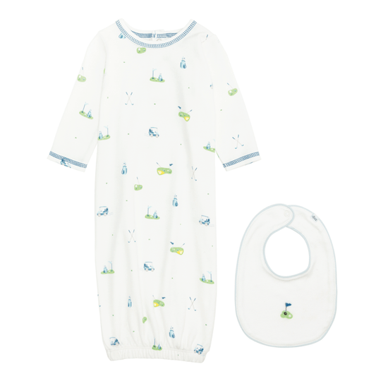 Mud Pie - Baby - Gown Bib Set - Golf