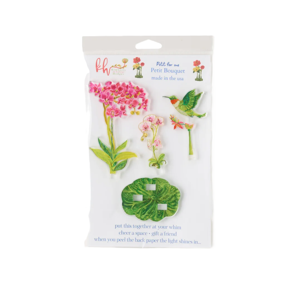Kimberly Hodges - Acrylic Art - Hummingbird Petit Bouquet Collection 1 - Findlay Rowe Designs