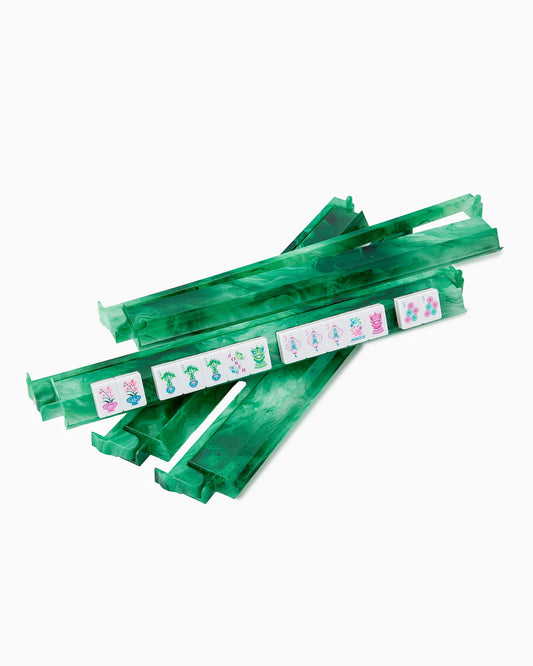 Oh My Mahjong - Agate Green Mahjong Rack & Pusher Set - Findlay Rowe Designs