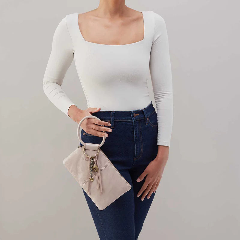 Hobo - Sable Wristlet - Aniline Gloss Leather Stone Gloss