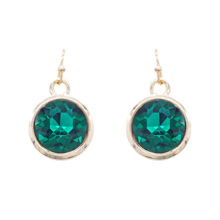 Earring - Drop Emerald Crystal - Findlay Rowe Designs