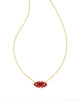Kendra Scott - Necklace - Lindy Rae Elisa Gold Short Pendant Necklace - Red Crystal - Findlay Rowe Designs