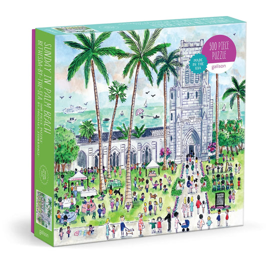 Puzzle - Michael Storrings Sunday in Palm Beach Bethesda by the Sea - 500 Piece - Findlay Rowe Designs