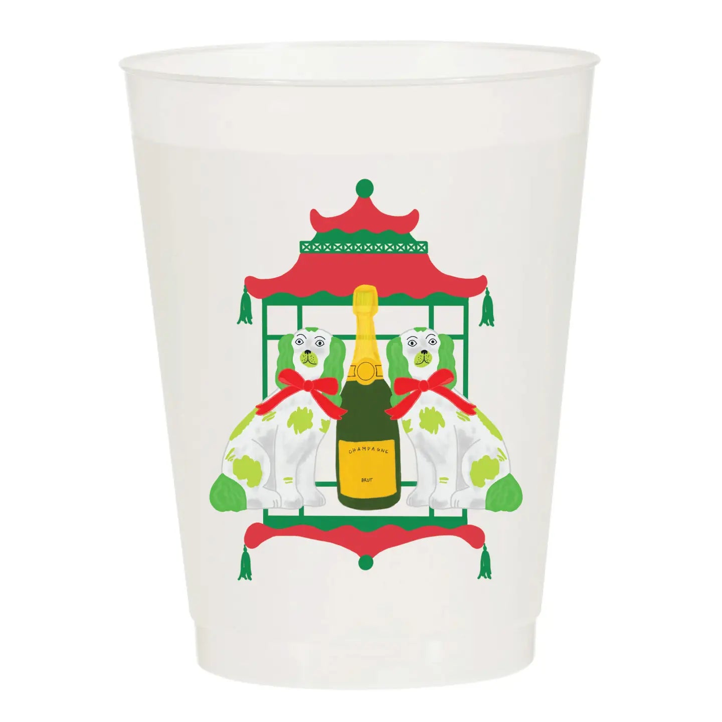 Sip Hip Hooray - Frosted Party Cup - Christmas Set of 6