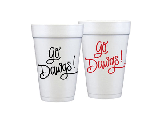 Natalie Chang - Foam Cups - Go Dawgs! - 10ct - Findlay Rowe Designs