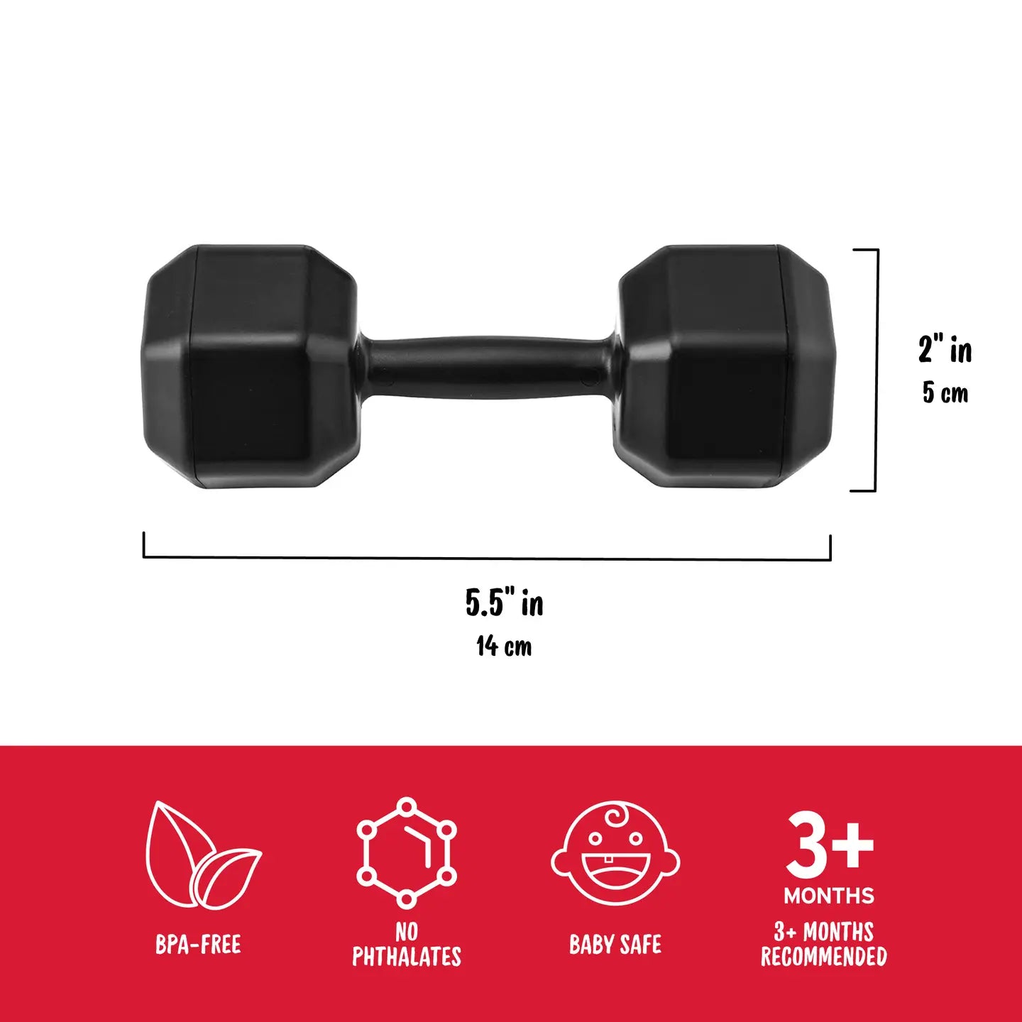 Buff Baby - Dumbbell Rattle - Findlay Rowe Designs