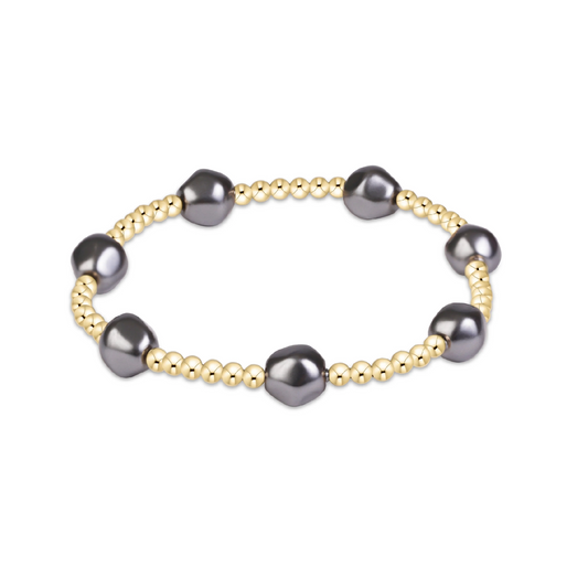 Enewton - Extends - Admire Pearl Dark Grey 3mm Gold Bracelet