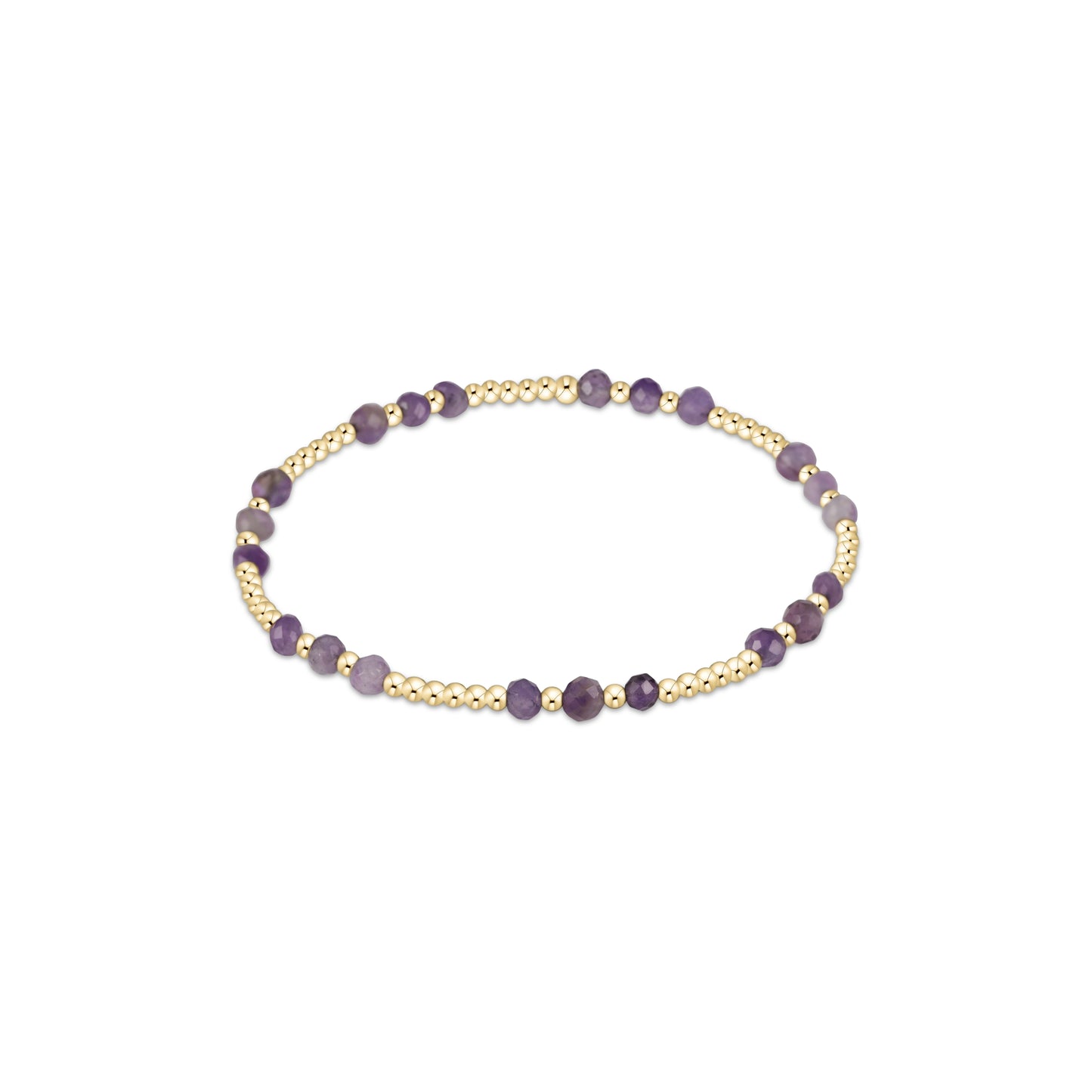 Enewton - Gemstone Gold Joy Pattern 3mm Bead Bracelet - Amethyst