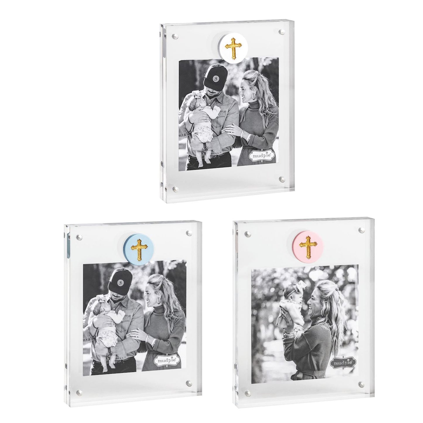 Mud Pie - 4x4 Frame - Acrylic Cross Icon - Findlay Rowe Designs