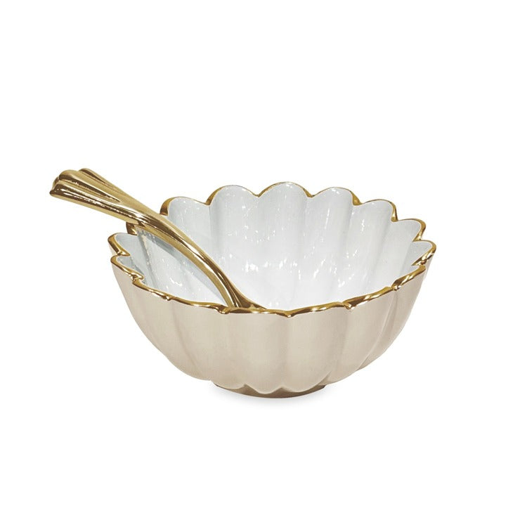 Beatriz Ball - Encanto - Vienna Mini Bowl with Spoon -Cream and White - Findlay Rowe Designs